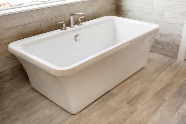 A luxury soaking bathtub installation for Malibu, California home